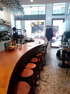 Table bar at Mother Vegan Bistro in Athens