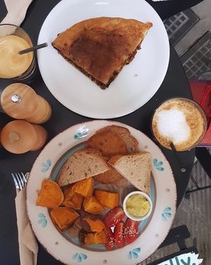 Amazing Jackfruit burger! at Mother Vegan Bistro in Athens