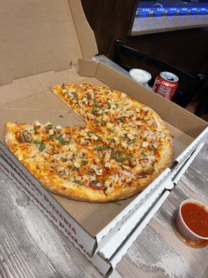 Buffalo Chicken Pizza  at Cruzer Pizza in Los Angeles