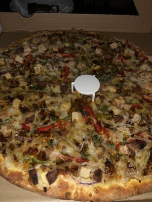 Jamaican pizza  at Cruzer Pizza in Los Angeles