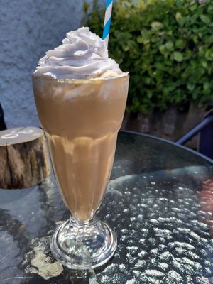 Biscoff milkshake with oat milk at The Roade House in Roade