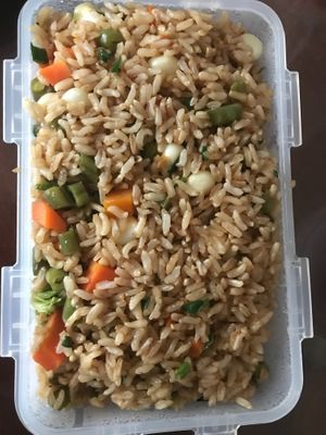 Chaufa a la jardinera (sin huevos) at Vida Sana - Jesus Maria in Lima