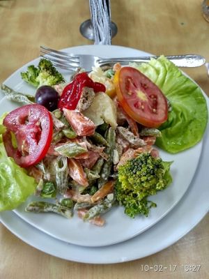 One of the daily dishes (starter) at Vida Sana - Jesus Maria in Lima