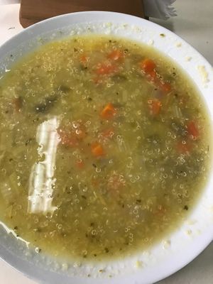 Sopa de quinua at Vida Sana - Jesus Maria in Lima