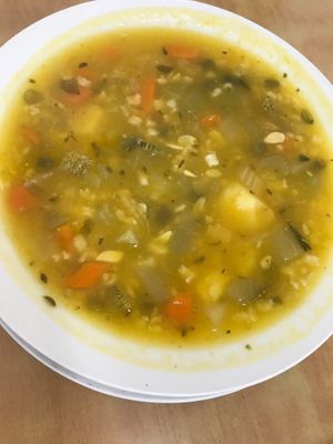 Sopa de Zapallito Italiano at Vida Sana - Jesus Maria in Lima