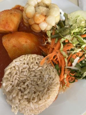 Anticucho de carne (con arroz integral en lugar de carne)  at Vida Sana - Jesus Maria in Lima