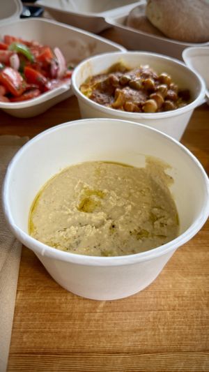 Hummus   at Moltaqa in Vancouver