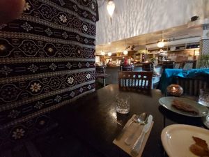 Table nook at Moltaqa in Vancouver