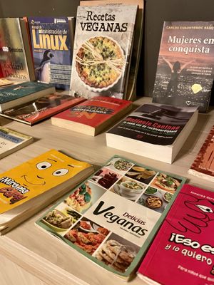 Vegan cook books  at Bianco Pizza in Envigado