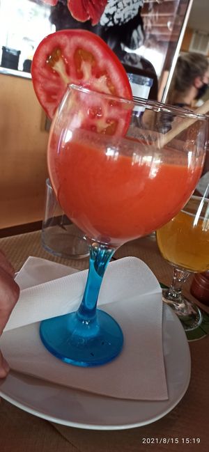 Gazpacho at Camu Camu in La Palma