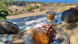 Kokostaartje met chocolade at Camu Camu in La Palma