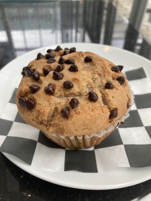Banana chocolate chip muffin  at Dear Mama Coffee - West Harlem in New York City