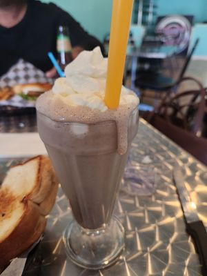 Chocolate oreo milkshake at Blissful Burgers in San Antonio