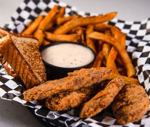 Steak Finger Basket at Blissful Burgers in San Antonio