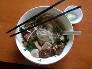 I ordered the "Fabulous Pho", it was delicious, so much flavor😋 at Loving Hut in Huntington Beach