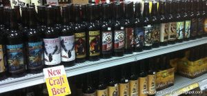 Impressive drink section  at Sahara Mart - downtown in Bloomington