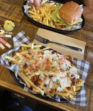 Loaded fries  at The Mayfair   in Sandy Bay