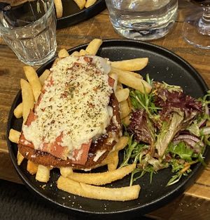 Vegan parmi   at The Mayfair   in Sandy Bay