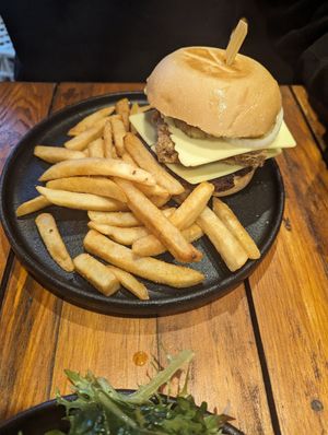 Big burger at The Mayfair   in Sandy Bay