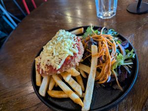 Vegan napoli parmi at The Mayfair   in Sandy Bay