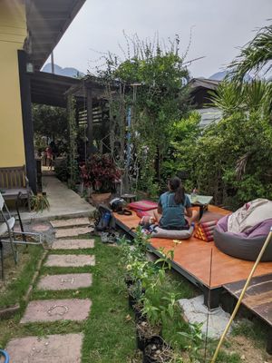 Back yard at Health Me Cafe  in Prachuap Khiri Khan