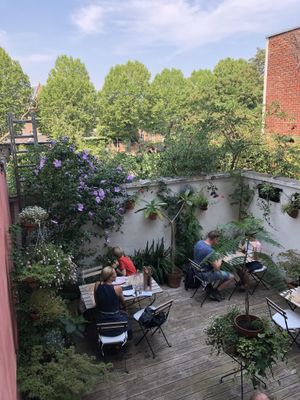 During a heatwave, this was the PERFECT place to cool down but still enjoy the outdoors.  at Mana in Ghent