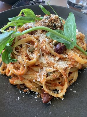 Fettuccine putanesca. Amazing   at The Green Edge Cafe and Store in Windsor