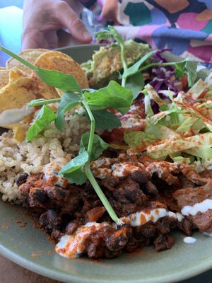 Burrito bowl at The Green Edge Cafe and Store in Windsor