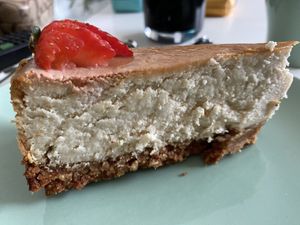 Excellent cheesecake- not too sweet and great texture  at The Green Edge Cafe and Store in Windsor