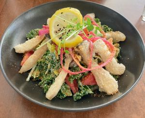 Vegan Calamari Salad at The Green Edge Cafe and Store in Windsor