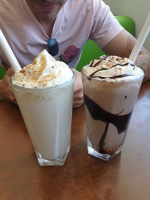 Salted caramel and chocolate milkshake at The Green Edge Cafe and Store in Windsor
