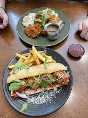 VFC & meatball sub #Veganuary at The Green Edge Cafe and Store in Windsor