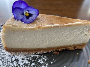 New York style baked cheesecake - amazing!  at The Green Edge Cafe and Store in Windsor