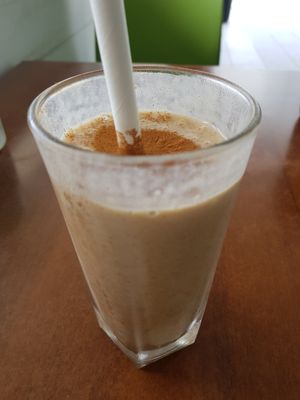 Banana smoothie at The Green Edge Cafe and Store in Windsor