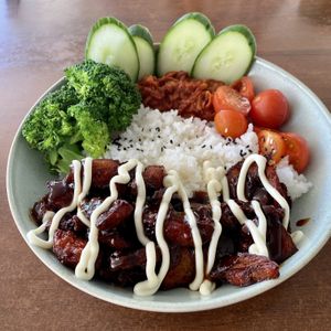 Korean "Pork” Bowl  at The Green Edge Cafe and Store in Windsor