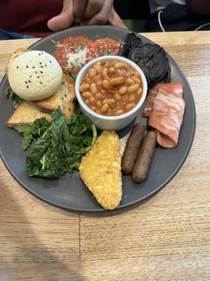 Full English breakfast  at The Green Edge Cafe and Store in Windsor