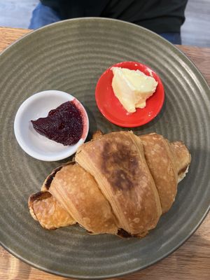 Plain croissant with jam and butter   at The Green Edge Cafe and Store in Windsor