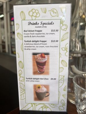 Specials - drinks (on 19 May 2023)  at The Green Edge Cafe and Store in Windsor