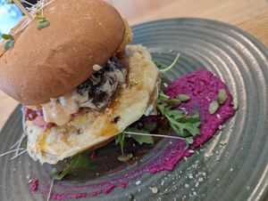 Breakfast Burger at The Green Edge Cafe and Store in Windsor