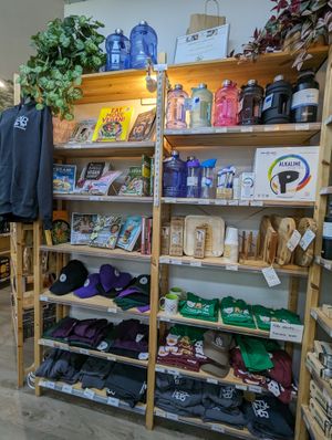 books, shirts, water bottles... at The Green Edge Cafe and Store in Windsor