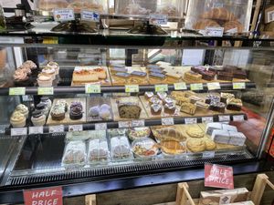 Sweets cabinet   at The Green Edge Cafe and Store in Windsor