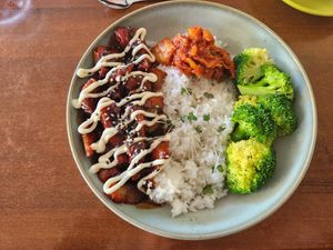 Vegan Korean BBQ Pork at The Green Edge Cafe and Store in Windsor