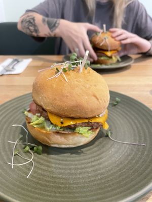 Classic Cheeseburger 🍔   at The Green Edge Cafe and Store in Windsor