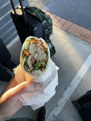 Pre-made chickun Caesar wrap   at The Green Edge Cafe and Store in Windsor