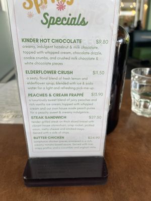 Spring specials   at The Green Edge Cafe and Store in Windsor