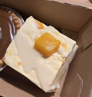Mango cheesecake  at The Green Edge Cafe and Store in Windsor