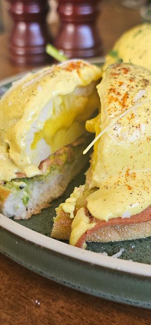 Eggs Benni  at The Green Edge Cafe and Store in Windsor