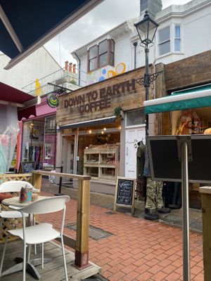 Shop front  at Down to Earth Coffee in Brighton
