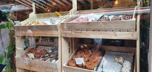 Vegan doughnuts and croissants at Down to Earth Coffee in Brighton