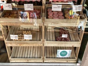 The view from the street  at Down to Earth Coffee in Brighton